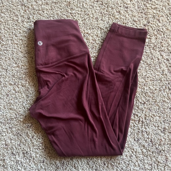 Women’s | Lululemon | Maroon Align High-Rise Pant 23” Leggings; Size 2 - Picture 5 of 7